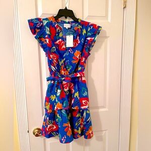 Sugarlips Esby Floral Strokes Marisol Tiered dress